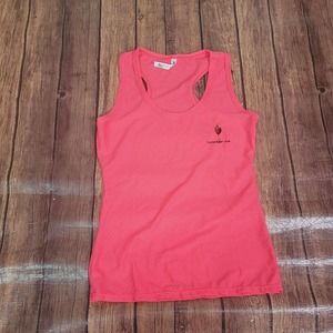 Forbidden Fruit Womens Top Coral 2XS Jersey Sleeveless Scoop Neck Racerback